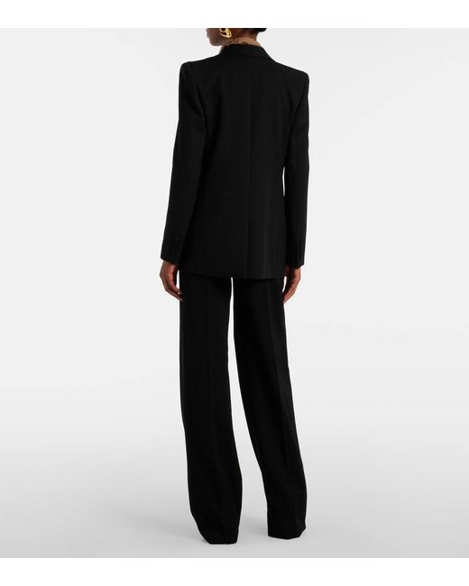 Saint Laurent Black Grain De Poudre Tuxedo Jacket