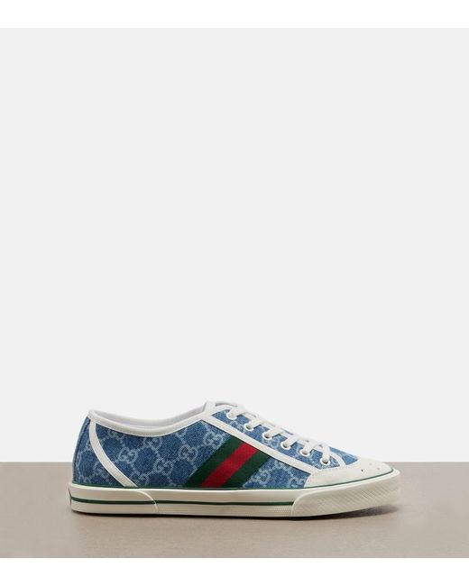 Gucci Blue Tennis 1977 Gg Denim Sneakers