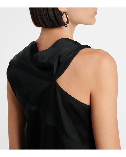 Jil Sander Black Top Aus Satin