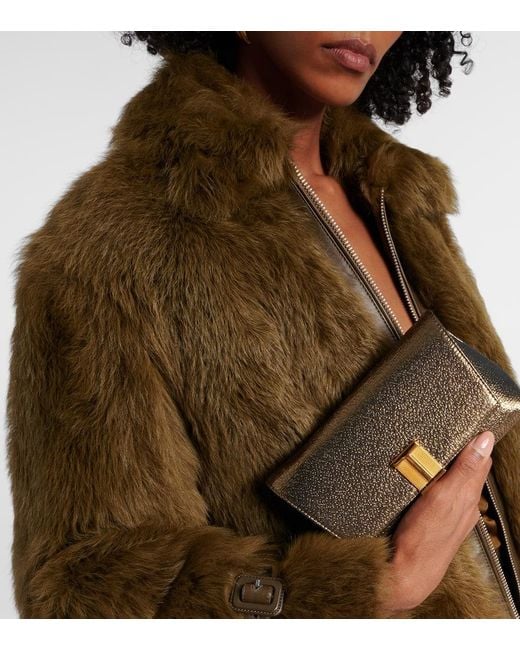 Tom Ford Natural Nobile Small Metallic Clutch