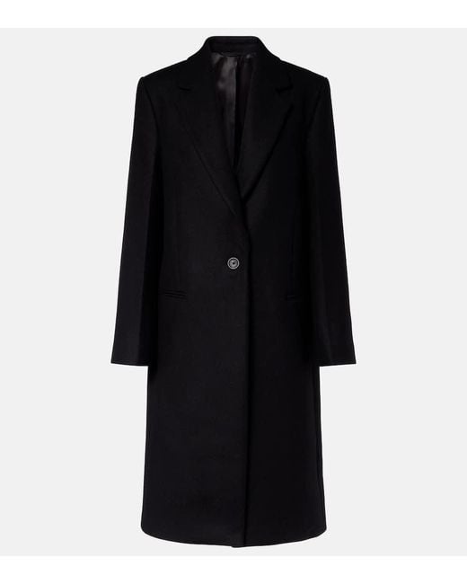Totême  Black Mantel Aus Einem Wollgemisch
