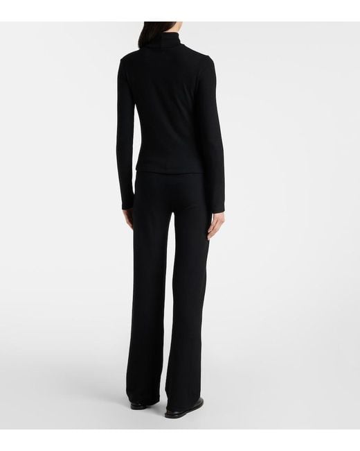 Leset Black Lauren High-Rise Straight Pants