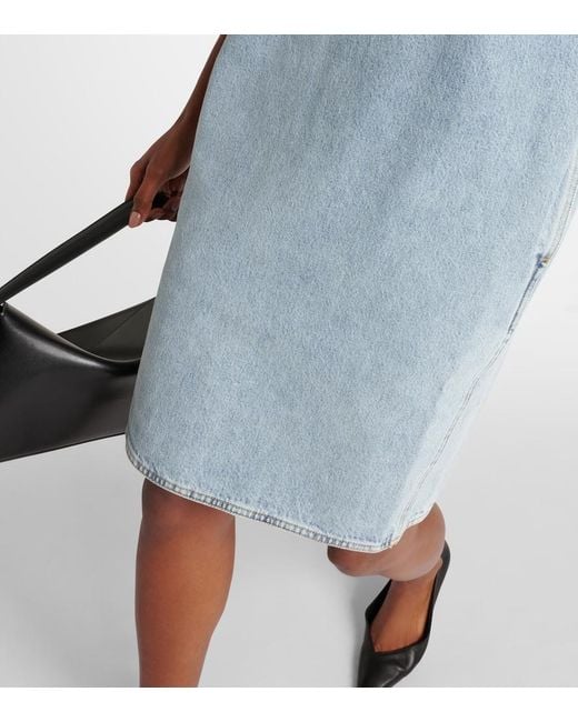 Totême  Blue Denim Midi Dress