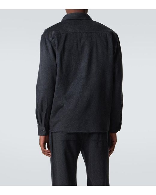 Saman Amel Black Cashmere Overshirt for men