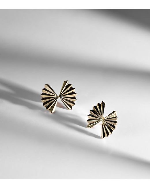 Anita Ko White Fan Large 18Kt Earrings