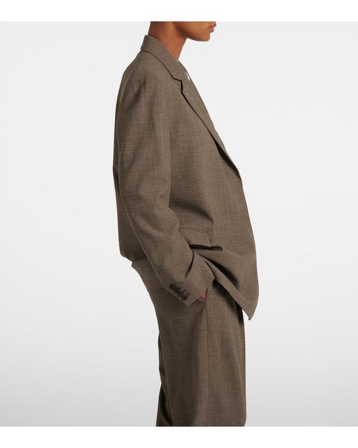 The Row Brown Devlin Wool Blazer