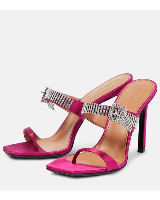 Mules Dahlia adornados D'Accori de color Pink