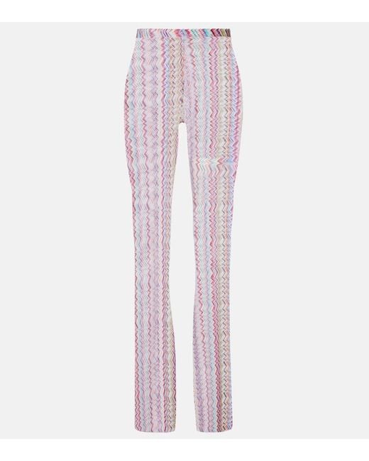 Missoni Pink Zigzag High-Rise Slim Pants
