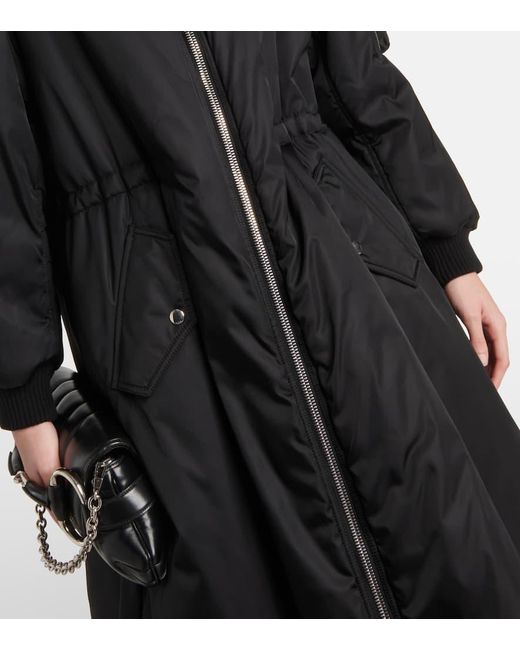 Gucci Black Wattierter Mantel