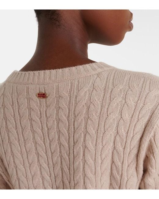 Agnona Natural Cable-Knit Cashmere Sweater