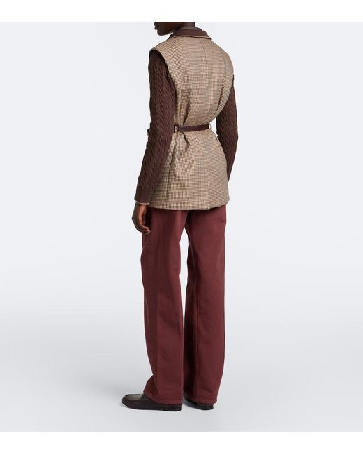 Brunello Cucinelli Red Monili Straight Jeans