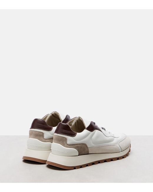 Brunello Cucinelli White Leather Sneakers