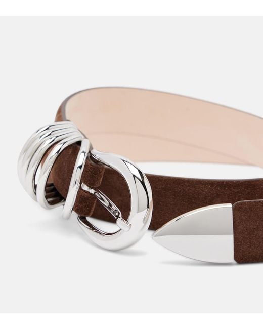 DEHANCHE Brown Hollyhock Suede Belt