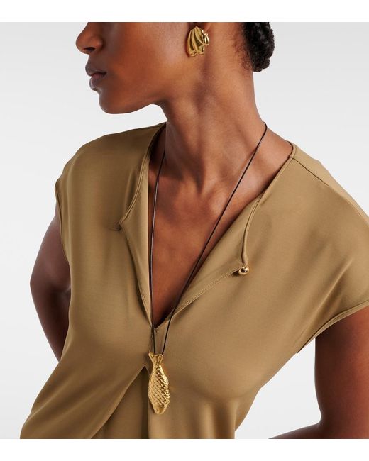 YSSO Metallic Catch-Plated Pendant Necklace