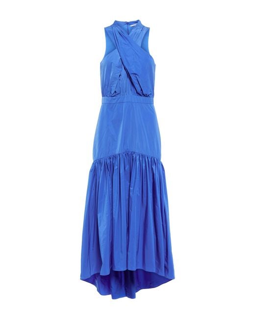 Veronica Beard Radley Taffeta Halter-neck Dress in Blue | Lyst