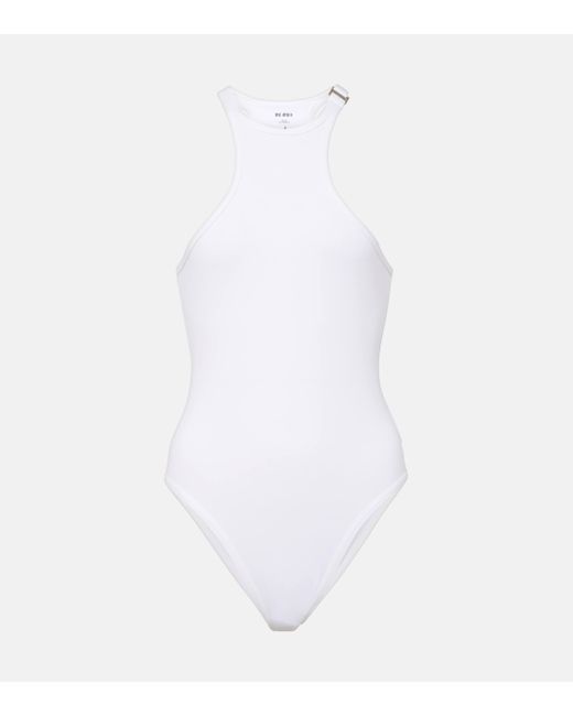 The Attico White Racerback Swimsuit
