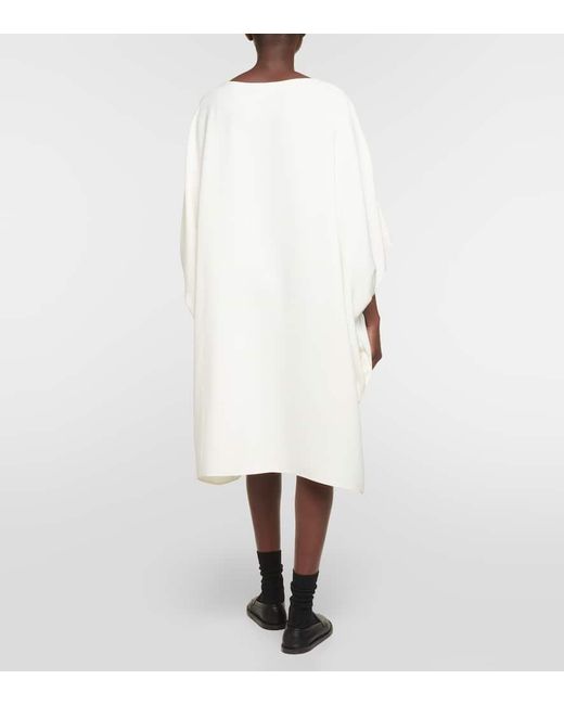 Vestido midi oversized Abasi de lana y seda The Row de color White