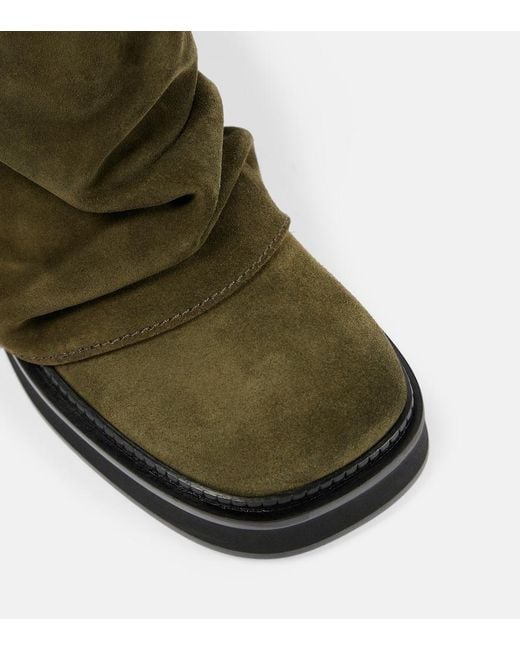 The Attico Green Mini Robin Combat Booties