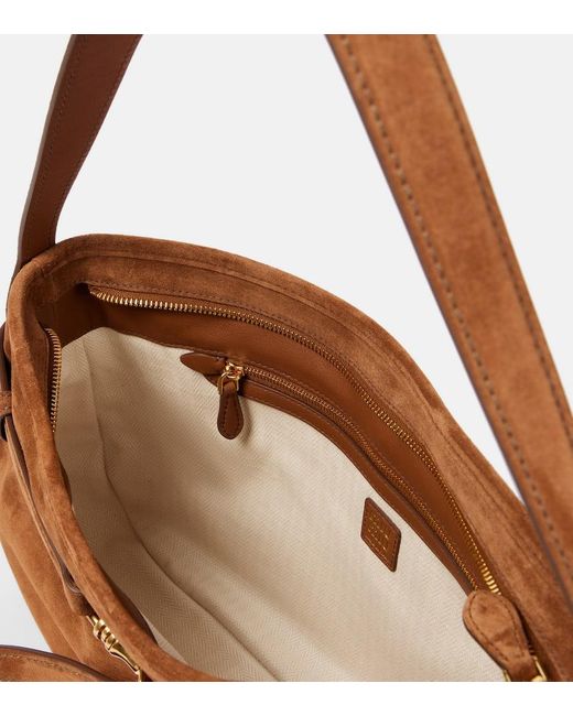 Miu Miu Brown Aventure Suede Shoulder Bag