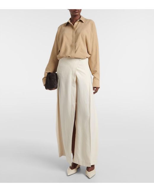 Totême  Natural Silk Poplin Shirt
