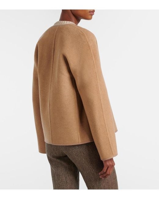 Loro Piana Brown Glenn Wool And Cashmere Jacket