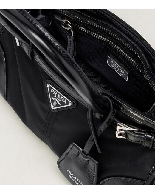 Prada Black Bonnie Small Re-Nylon Top-Handle Bag