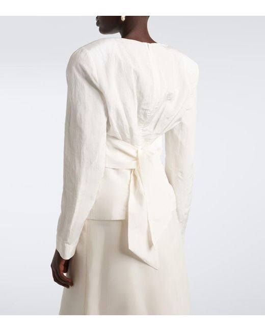 Magda Butrym White Draped Top