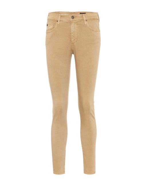 AG Jeans Natural The Farrah Ankle Skinny Jeans