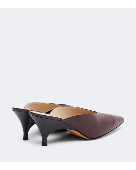 Le Monde Beryl Brown Petra Leather Mules