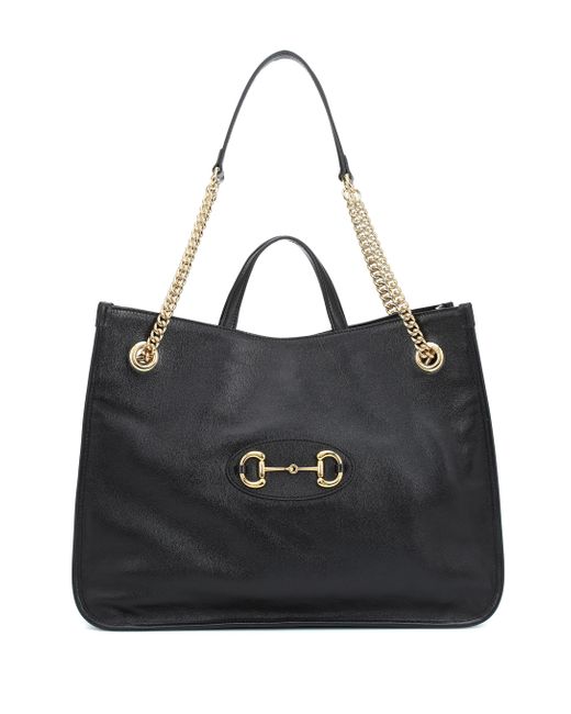 Gucci 1955 Horsebit Large Tote in Black Lyst