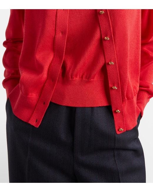 Bottega Veneta Red Knot Sweater Vest And Cardigan Set