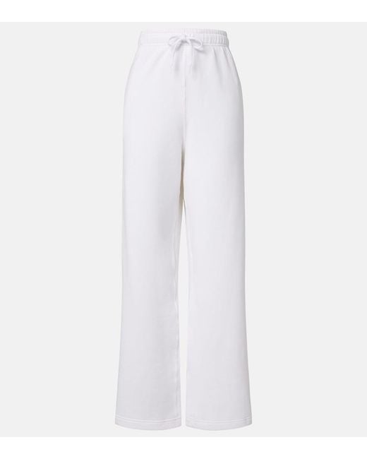 Polo Ralph Lauren White Cotton-Blend Fleece Sweatpants
