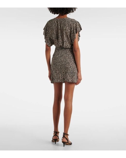 Isabel Marant Black Violaine Printed Miniskirt