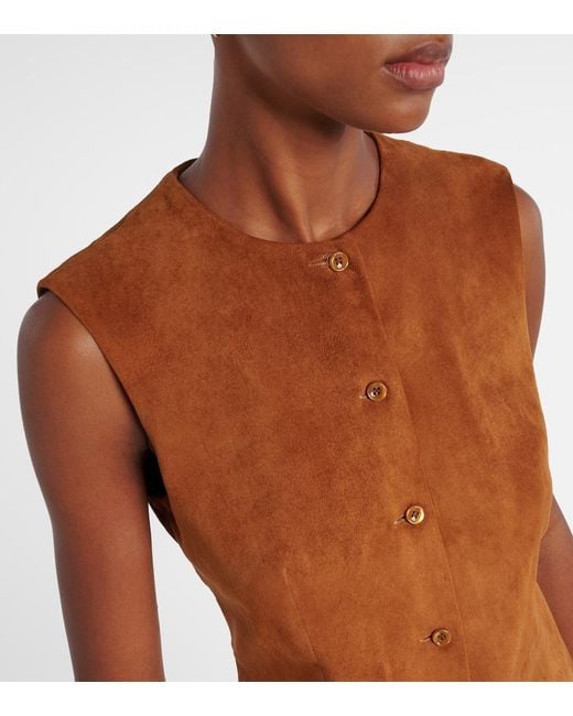 Stouls Brown Casino Suede Vest