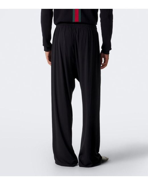 Gucci Blue Jersey Wide-Leg Pants for men