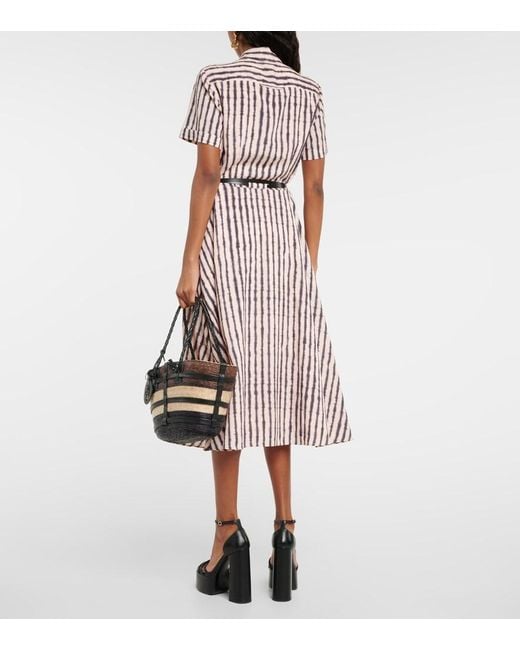 Altuzarra Natural Kiera Printed Midi Dress