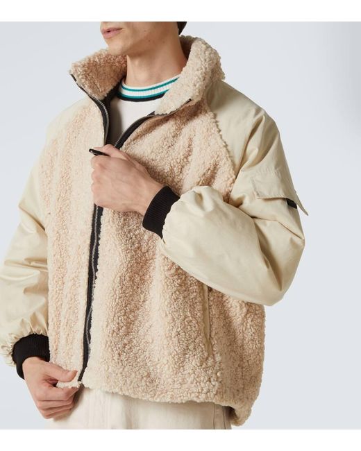J.W. Anderson Jacke Mit Teddyfleece in Natural für Herren