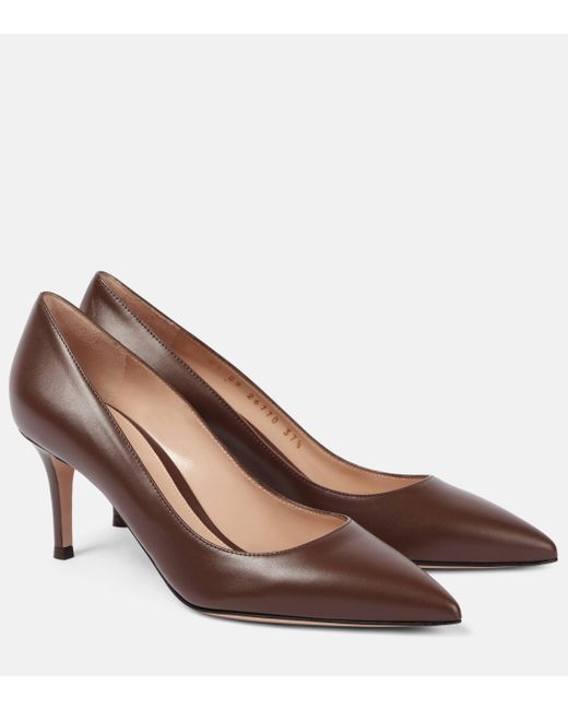 Gianvito Rossi Brown Gianvito Leather Pumps