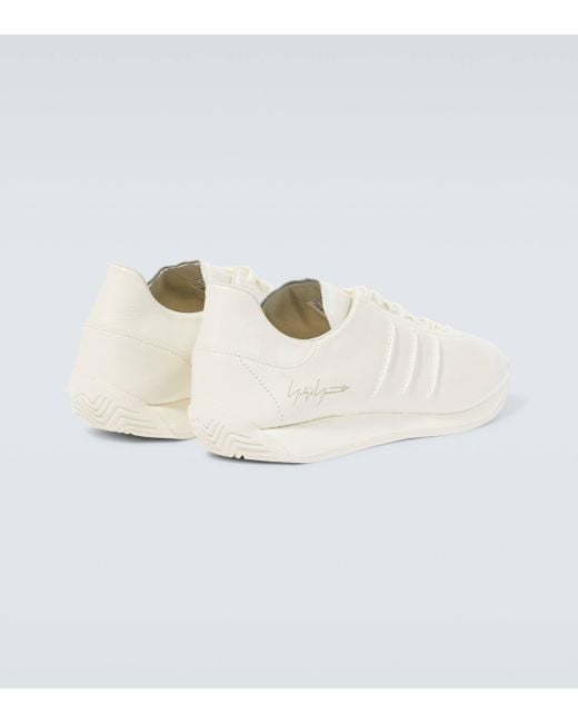 X Adidas – Baskets Country en cuir Y-3 pour homme en coloris White