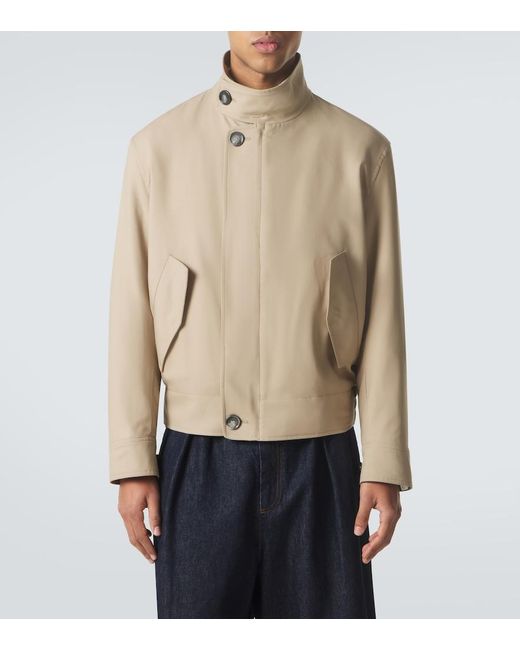 AMI Natural Virgin Wool Gabardine Jacket for men