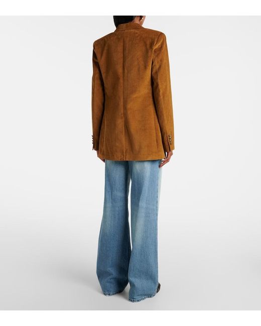 FRAME Brown Blazer Everyday Cord Aus Baumwoll-Cord