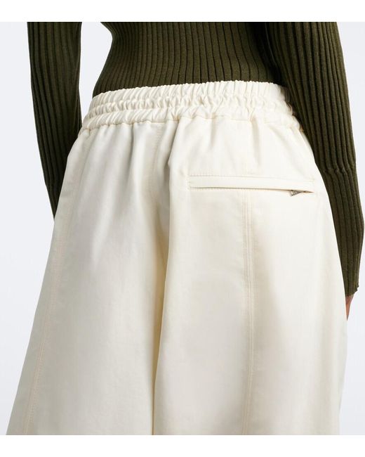 Bottega Veneta White Cotton Toile Wide-Leg Pants