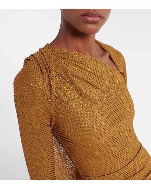 Robe Longue A Ornements Self-Portrait en coloris Natural