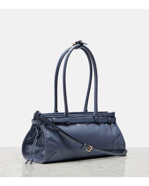 Prada Blue Bonnie Medium Leather Shoulder Bag
