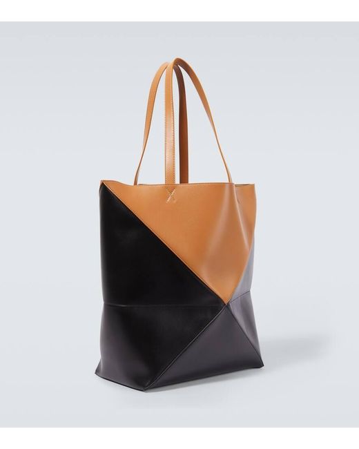 Loewe Tote Puzzle Fold Large aus Leder in Black für Herren