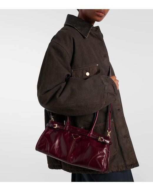 Prada Red Bonnie Medium Leather Tote Bag