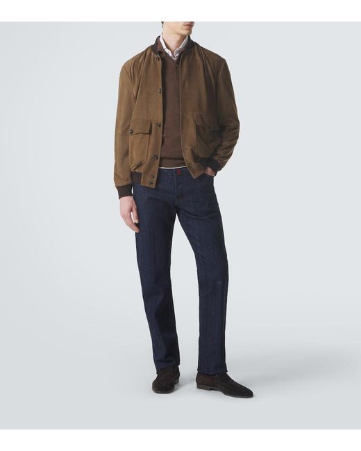 Kiton Blue Slim Jeans for men