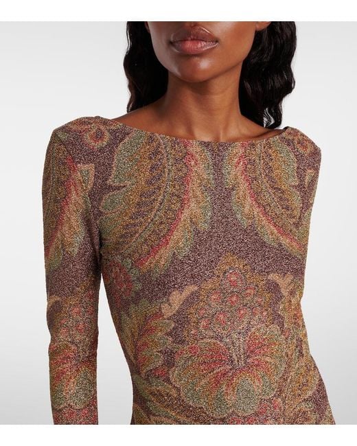Etro Brown Printed Top
