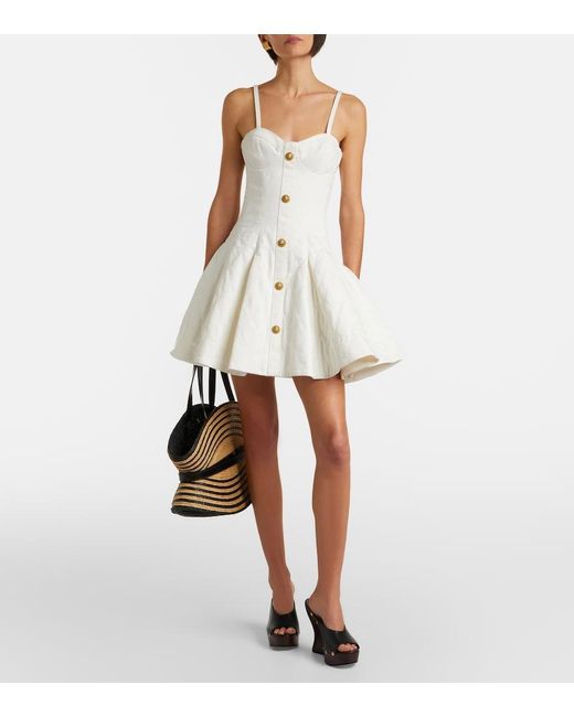 Balmain Natural Denim Minidress
