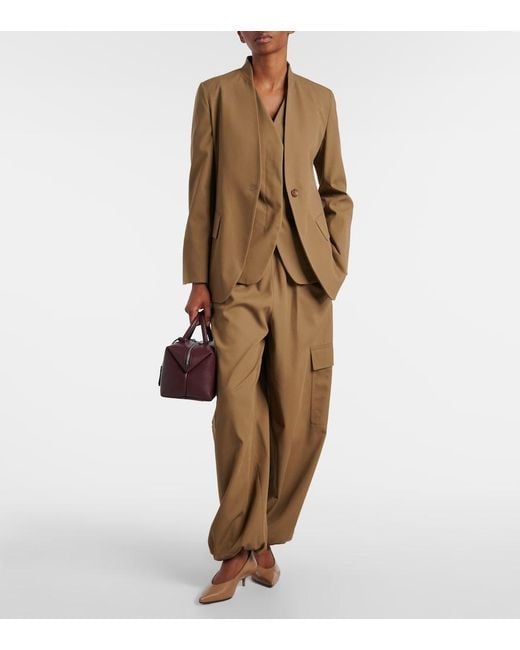 Max Mara Natural Segnale Cotton Twill Blazer